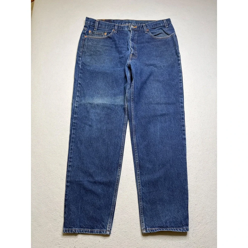 Levi's 550 Jeans Mens 38x32 Blue Relaxed Fit Tapered Leg Vintage 90s Made in USA